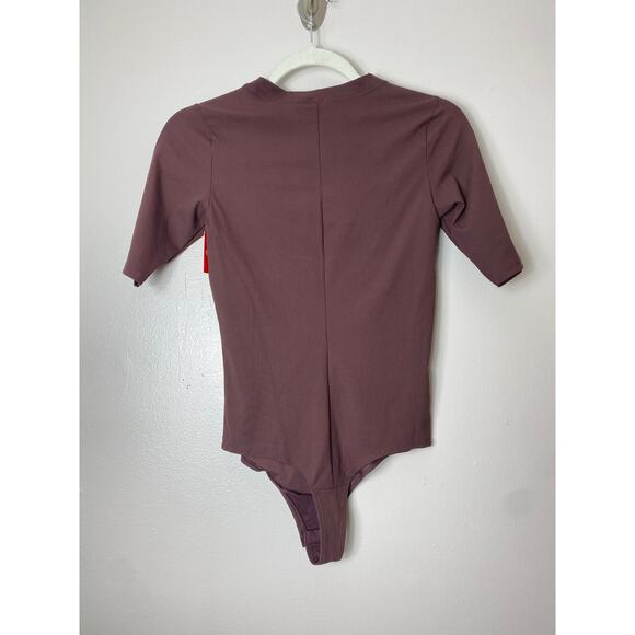 NWT SPANX BODYSUIT BROWN MINIMALIST ELEVATED BASICS STRETCHY CASUAL PREPPY - Picture 2 of 12